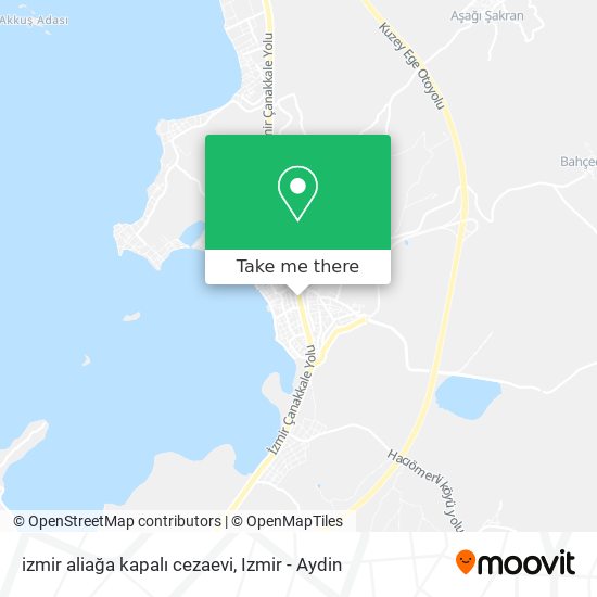 izmir aliağa kapalı cezaevi map