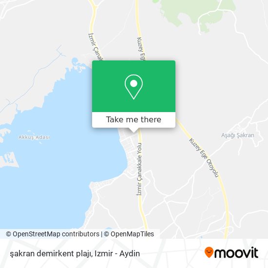 şakran demirkent plajı map
