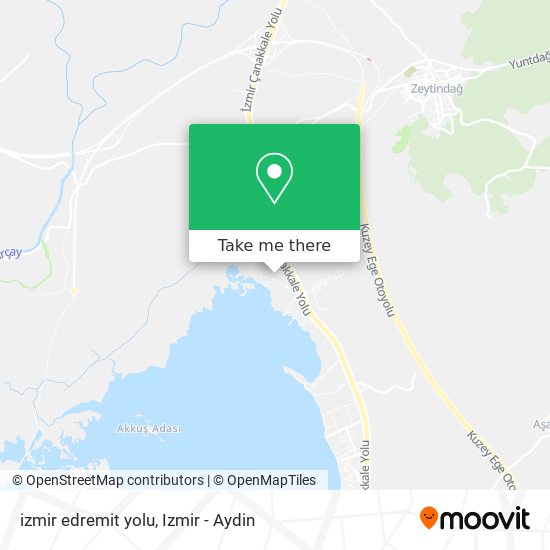 izmir edremit yolu map