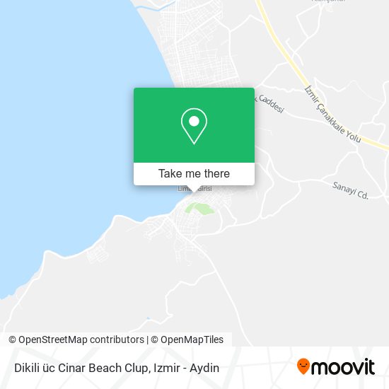 Dikili üc Cinar Beach Clup map