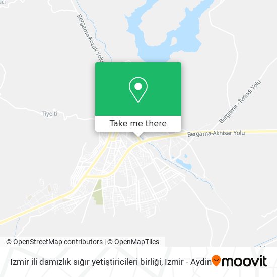 Izmir ili damızlık sığır yetiştiricileri birliği map