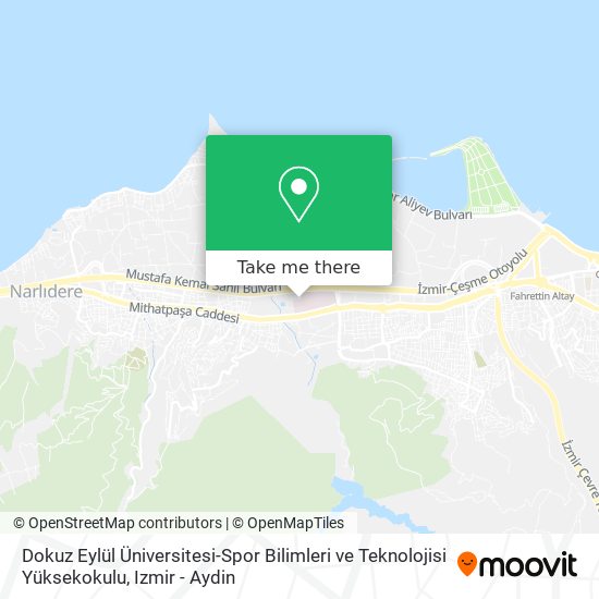 Dokuz Eylül Üniversitesi-Spor Bilimleri ve Teknolojisi Yüksekokulu map