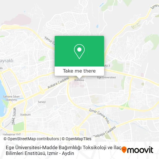 Ege Üniversitesi-Madde Bağımlılığı Toksikoloji ve İlaç Bilimleri Enstitüsü map
