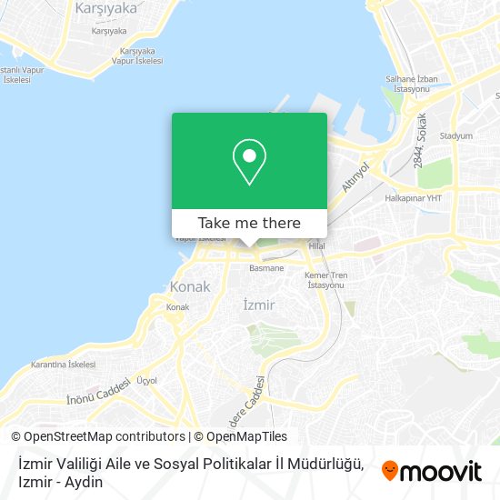 İzmir Valiliği Aile ve Sosyal Politikalar İl Müdürlüğü map