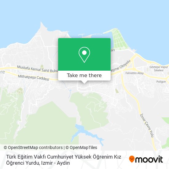 Türk Eğitim Vakfı Cumhuriyet Yüksek Öğrenim Kız Öğrenci Yurdu map