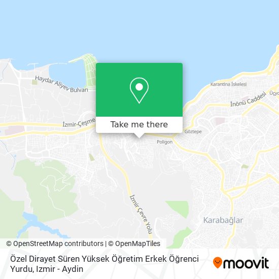 Özel Dirayet Süren Yüksek Öğretim Erkek Öğrenci Yurdu map
