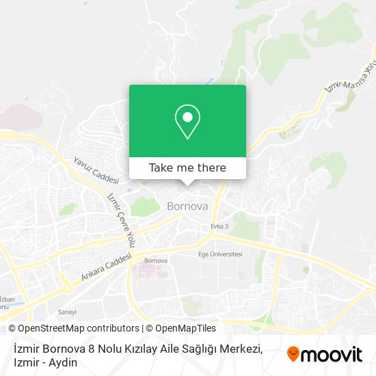 İzmir Bornova 8 Nolu Kızılay Aile Sağlığı Merkezi map
