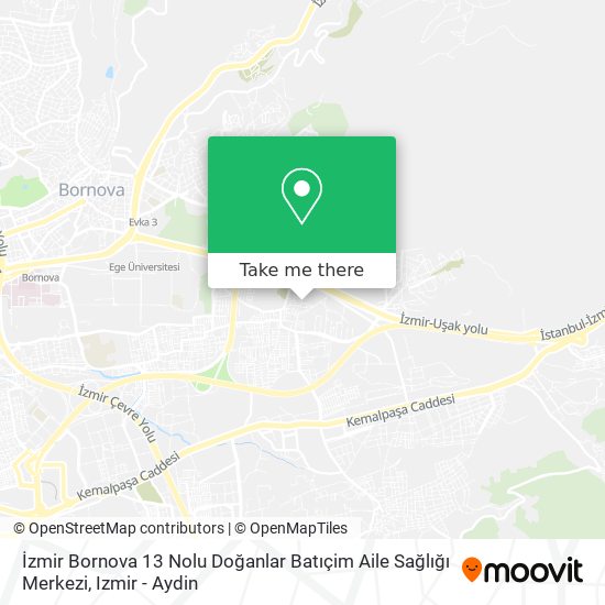 İzmir Bornova 13 Nolu Doğanlar Batıçim Aile Sağlığı Merkezi map