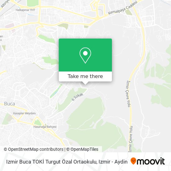 Izmir Buca TOKİ Turgut Özal Ortaokulu map