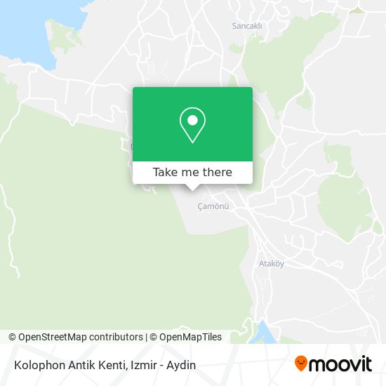 Kolophon Antik Kenti map