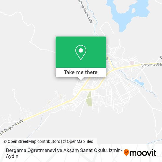 Bergama Öğretmenevi ve Akşam Sanat Okulu map