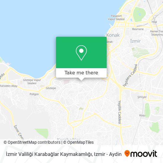 İzmir Valiliği Karabağlar Kaymakamlığı map