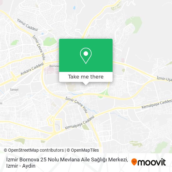İzmir Bornova 25 Nolu Mevlana Aile Sağlığı Merkezi map