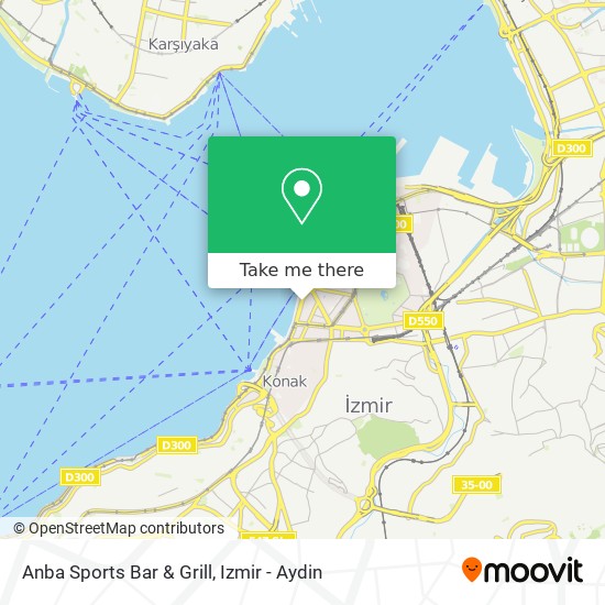 how to get to anba sports bar grill in izmir by bus train or metro