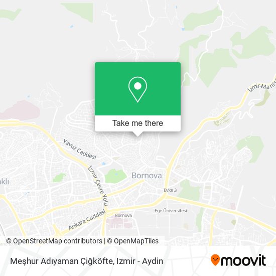 Meşhur Adıyaman Çiğköfte map