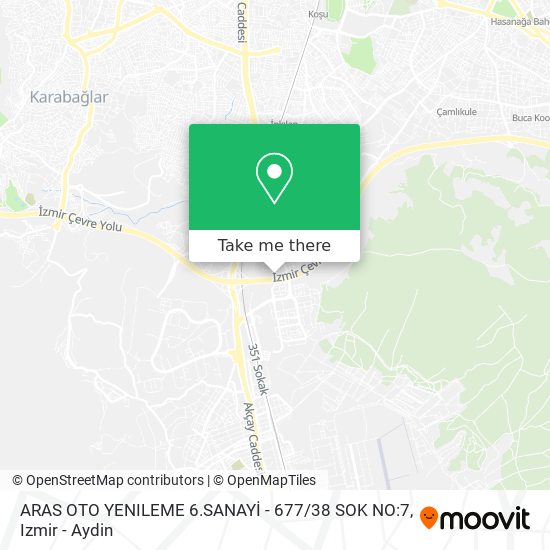 ARAS OTO YENILEME 6.SANAYİ - 677 / 38 SOK NO:7 map