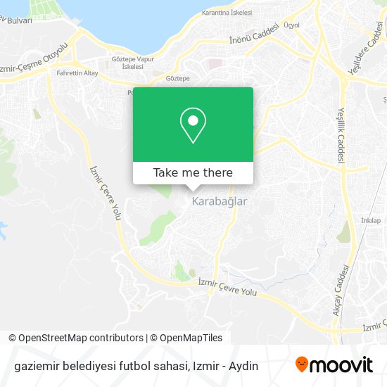 gaziemir belediyesi futbol sahasi map