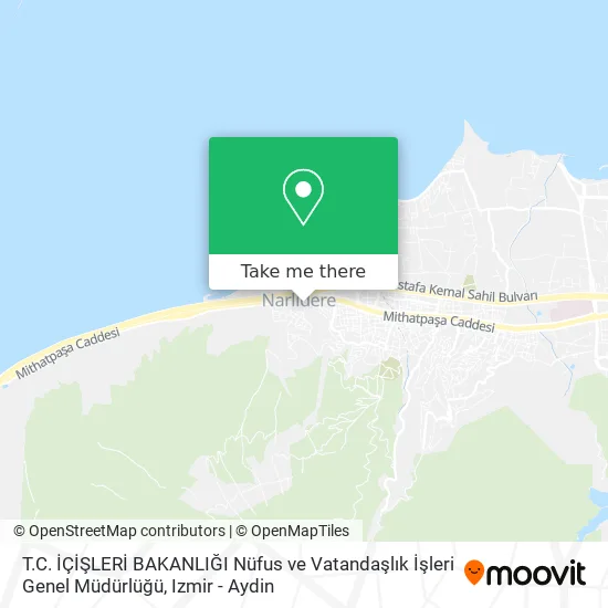 T.C. İÇİŞLERİ BAKANLIĞI Nüfus ve Vatandaşlık İşleri Genel Müdürlüğü map