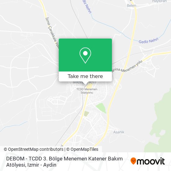 DEBOM - TCDD 3. Bölge Menemen Katener Bakım Atölyesi map