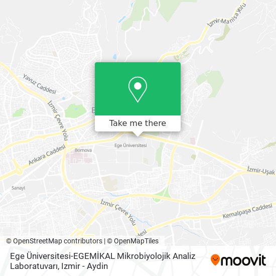 Ege Üniversitesi-EGEMİKAL Mikrobiyolojik Analiz Laboratuvarı map