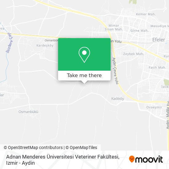 Adnan Menderes Üniversitesi Veteriner Fakültesi map