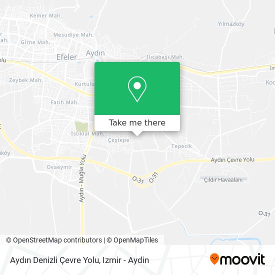 Aydın Denizli Çevre Yolu map