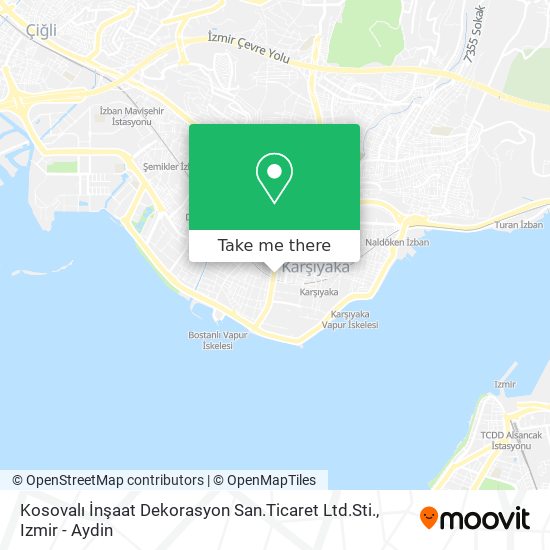 Kosovalı İnşaat Dekorasyon San.Ticaret Ltd.Sti. map