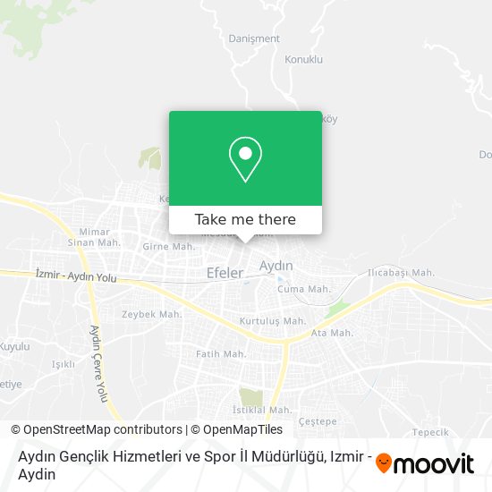 Aydın Gençlik Hizmetleri ve Spor İl Müdürlüğü map