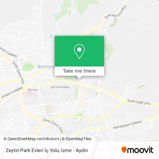 how to get to zeytin park evleri ic yolu in bornova by bus or metro