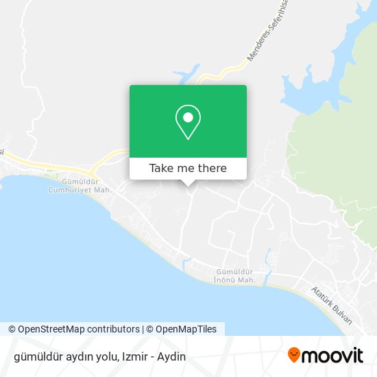 gümüldür aydın yolu map