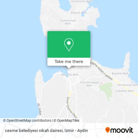 cesme belediyesi nikah dairesi map