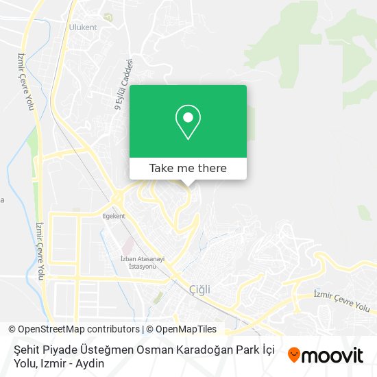 Şehit Piyade Üsteğmen Osman Karadoğan Park İçi Yolu map