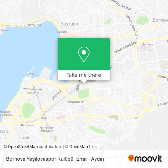 Bornova Yeşilovaspor Kulübü map