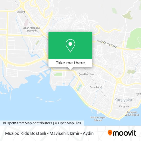 Muzipo Kids Bostanlı - Mavişehir map