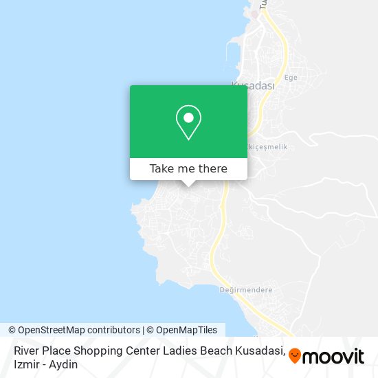River Place Shopping Center Ladies Beach Kusadasi map