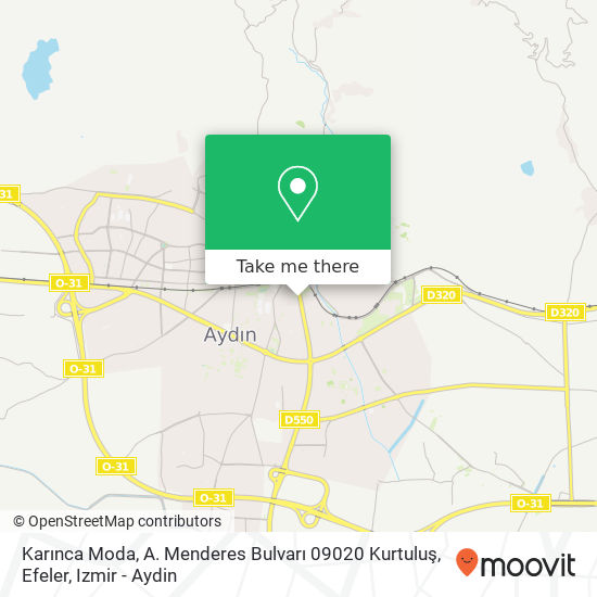 Karınca Moda, A. Menderes Bulvarı 09020 Kurtuluş, Efeler map