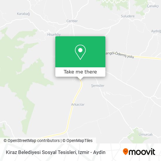 Kiraz Belediyesi Sosyal Tesisleri map