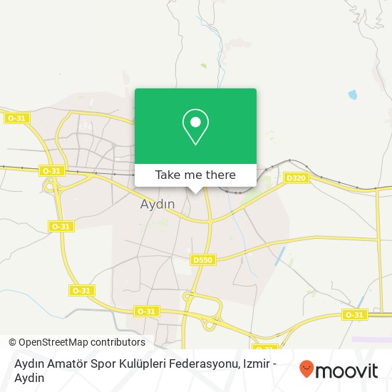 Aydın Amatör Spor Kulüpleri Federasyonu map