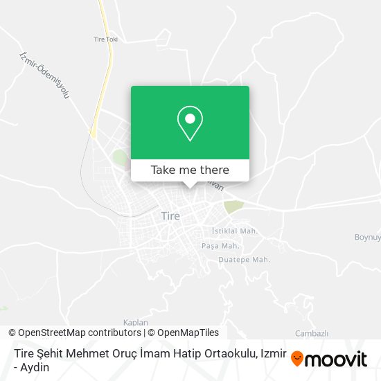 Tire Şehit Mehmet Oruç İmam Hatip Ortaokulu map