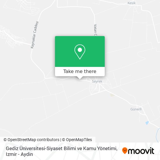 Gediz Üniversitesi-Siyaset Bilimi ve Kamu Yönetimi map