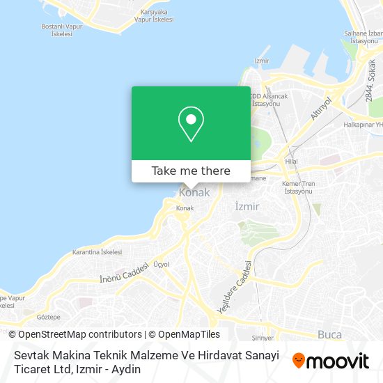 Sevtak Makina Teknik Malzeme Ve Hirdavat Sanayi Ticaret Ltd map