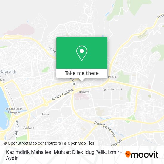 Kazimdirik Mahallesi Muhtar: Dilek Idug ?elik map