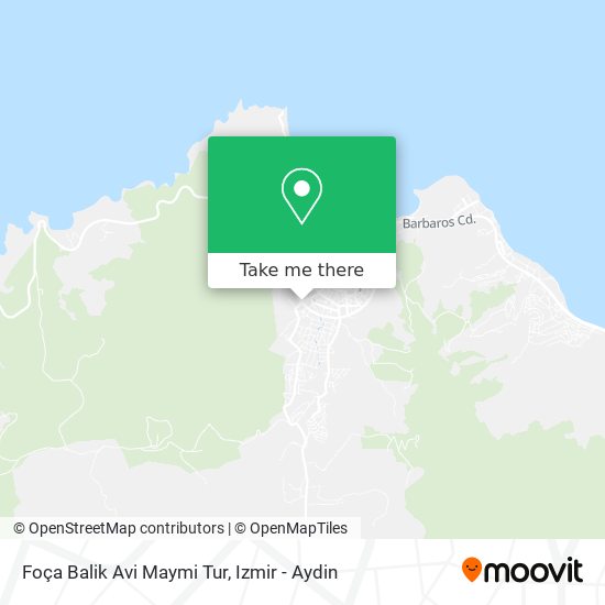 Foça Balik Avi Maymi Tur map