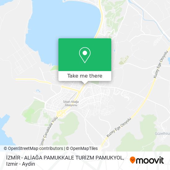 İZMİR - ALİAĞA PAMUKKALE TURİZM PAMUKYOL map