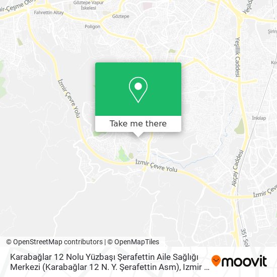 Karabağlar 12 Nolu Yüzbaşı Şerafettin Aile Sağlığı Merkezi (Karabağlar 12 N. Y. Şerafettin Asm) map