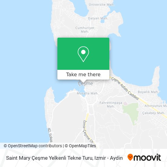 Saint Mary Çeşme Yelkenli Tekne Turu map