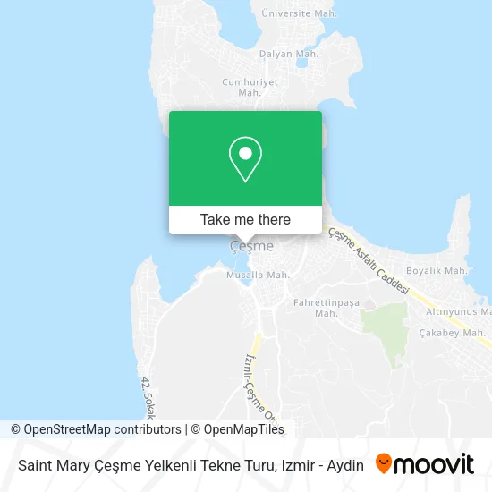 Saint Mary Çeşme Yelkenli Tekne Turu map