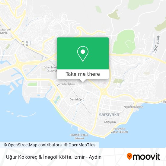 Uğur Kokoreç & İnegöl Köfte map