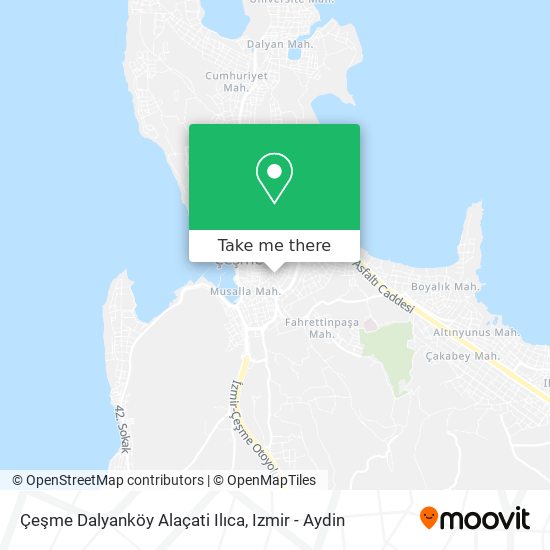 Çeşme Dalyanköy Alaçati Ilıca map