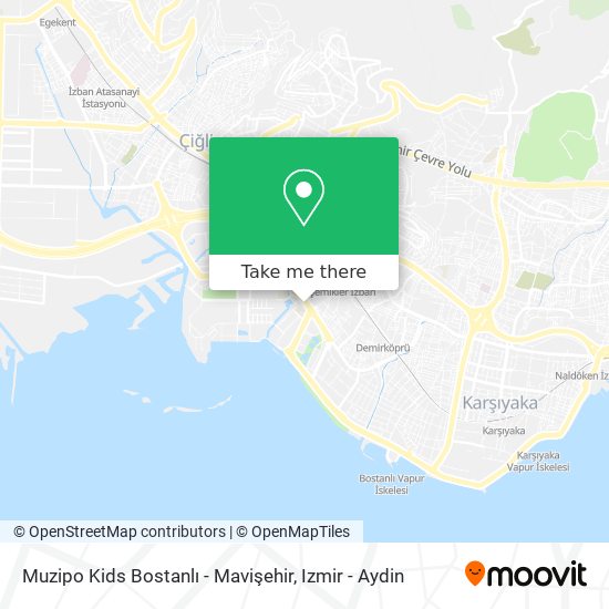 Muzipo Kids Bostanlı - Mavişehir map